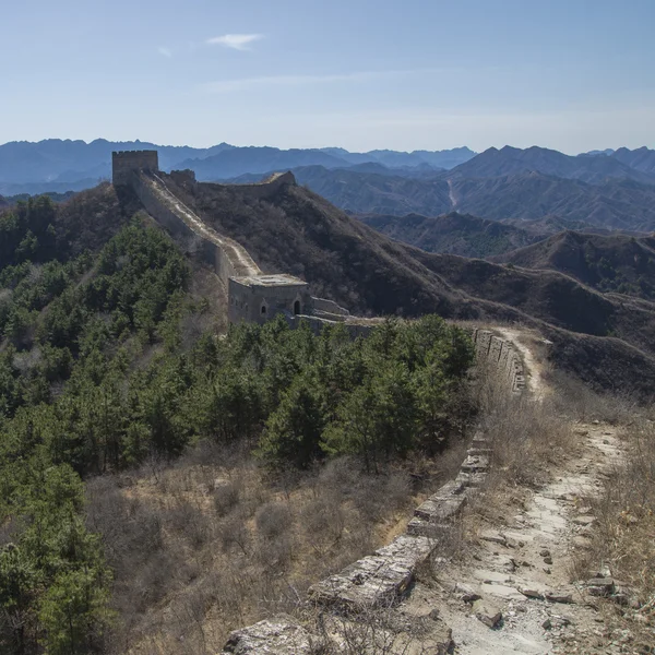 Majestoso grande parede de china — Fotografia de Stock