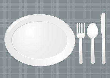 Çanak seti. Kaşık çatal ve bıçak.