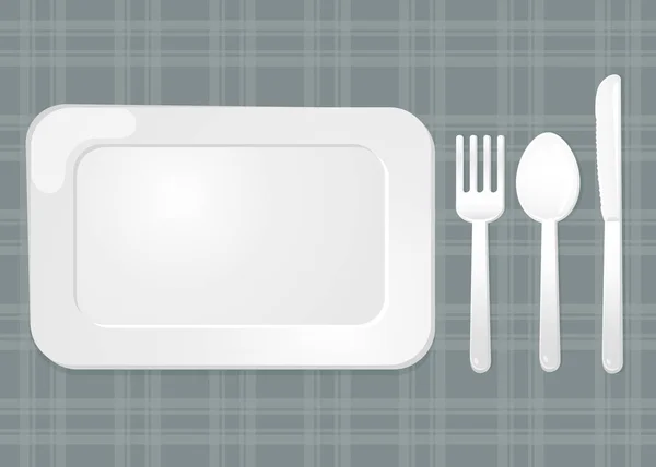 Dish set. Spoon fork and knife. — Stock Photo, Image