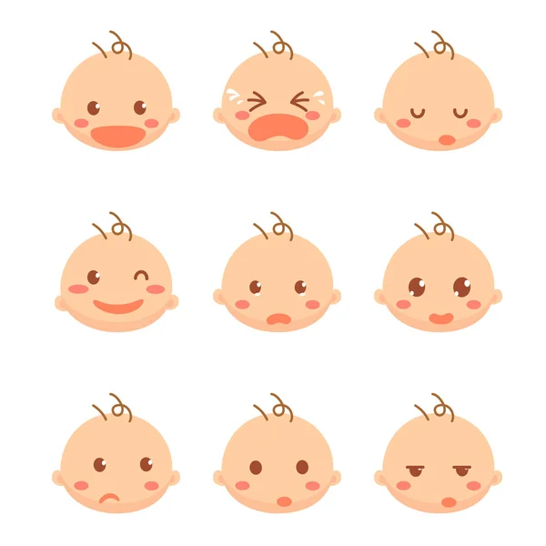 Set of baby emoticons. — Stock Photo, Image