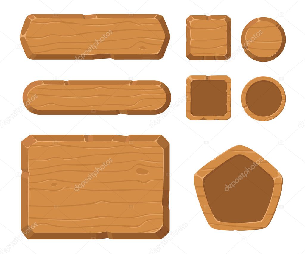 Game assets, wood GUI for game.