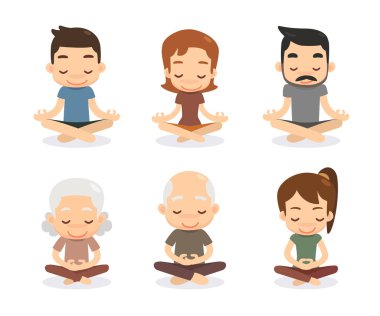 Meditasyon karakter kümesi.