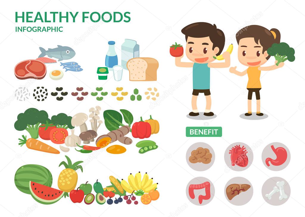 Beneficios de la comida sana. Buena vida. Larga vida — Fotos de Stock