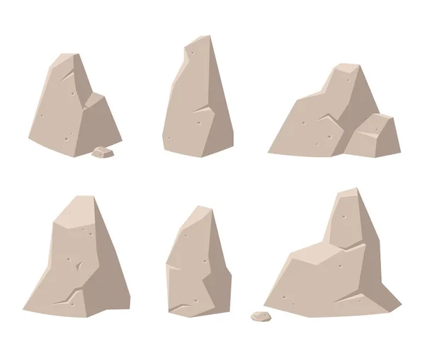 游戏的背景。组的岩石和石头为游戏。手机游戏的 Gui 元素. — 图库照片