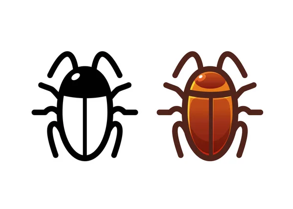 Hamam böceği simgesi. Böcek. — Stok fotoğraf