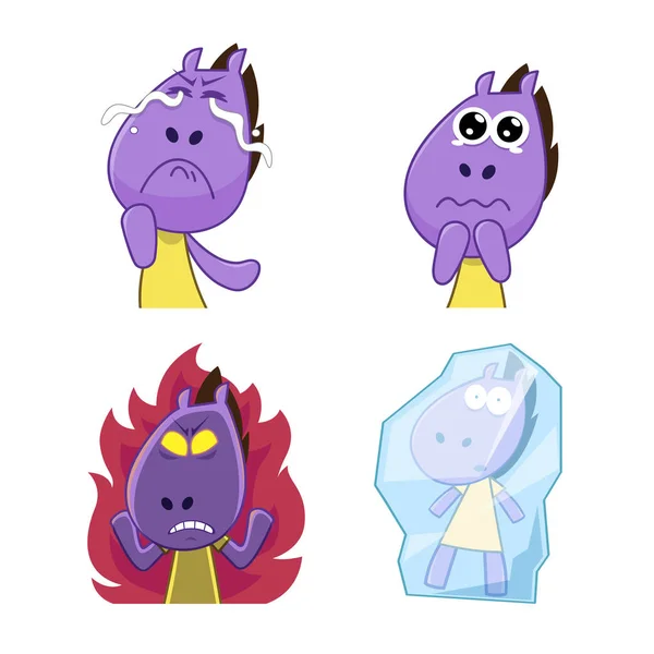 Cavalo Dos Desenhos Animados Ações Emoções Animais Objetos Arte Emoções — Fotografia de Stock