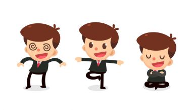 Eylemler küçük işadamı karakter kümesi. Uyuşma.