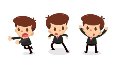 Eylemler küçük işadamı karakter kümesi. Teslim olmak.