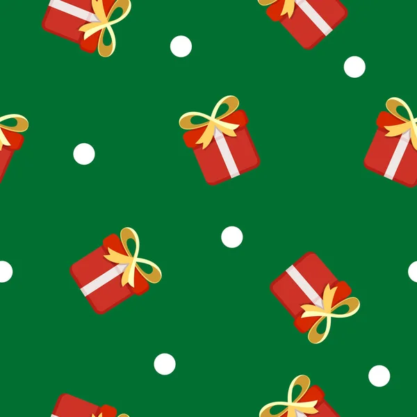 Christmas objects pattern. Christmas  presents. Red gift boxes. — Stock Photo, Image
