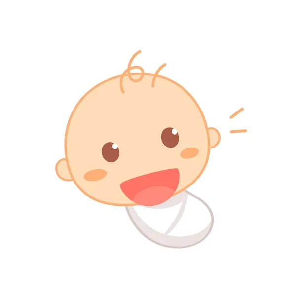 Cute Baby Kamień Milowy Dziecko Się Uśmiecha Uśmiechnięta Twarz — Zdjęcie stockowe
