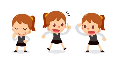 Eylemler küçük iş kadın karakter kümesi. Harika bir fikir.