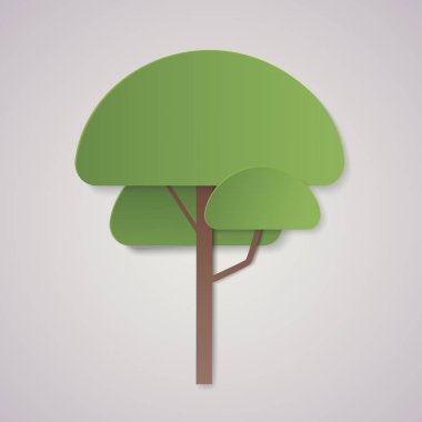 Kağıt Sanat tarzda ağaç.