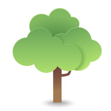 Kağıt Sanat tarzda ağaç.