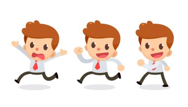 Eylemler küçük işadamı karakter kümesi. Toz ol.