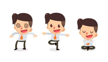 Eylemler küçük işadamı karakter kümesi. Uyuşma işadamı.