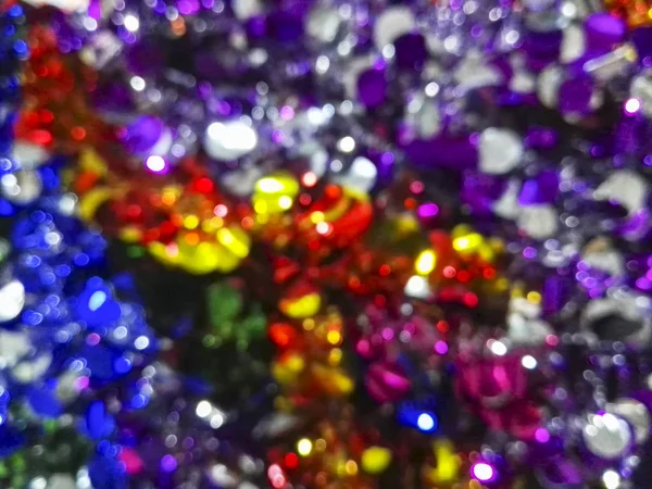 Blurred colorful tinsel for Fastival decoration — Stock Photo, Image