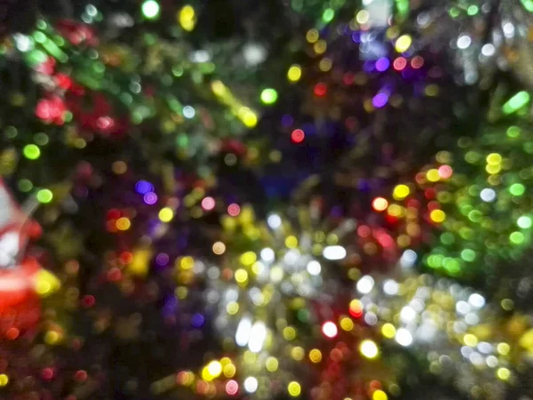 Tinsel colorato sfocato per la decorazione Fastival — Foto Stock