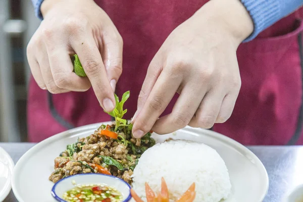 Şef yemek tabağına Mutfak Dekorasyon 
