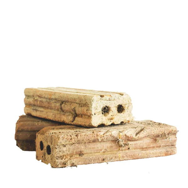 beyaz izole üç eski tuğla 