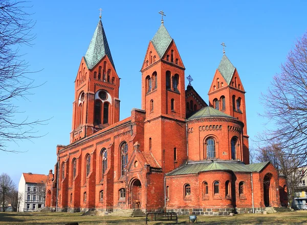 Iglesia Luterana Protestante Reformada Insterburg 1886-1890 años de construcción Imágenes de stock libres de derechos