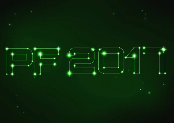 Obrázek zeleného Pf 2017 ve stylu souhvězdí Vektorová Grafika