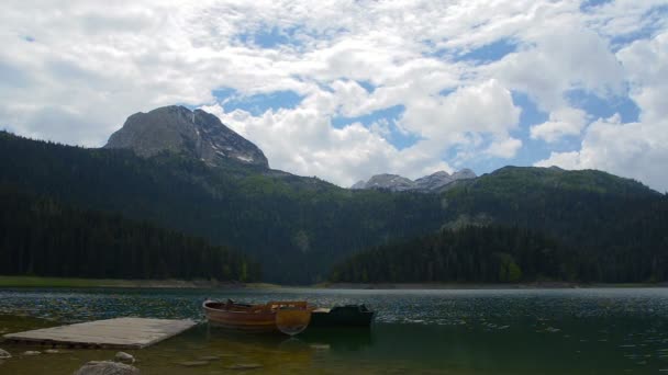 Plan Timelapse Lac Montagne Monténégro Période Estivale Avec Vent Léger — Video