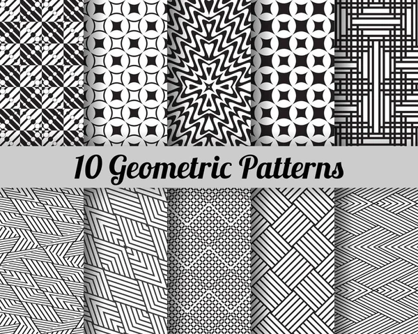 10 geometricpatterns 一套 — 图库矢量图片