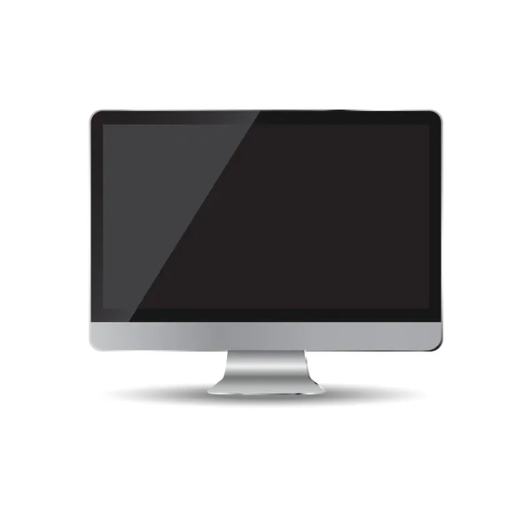 Desktop-Computer flaches Symbol. realistische Vektordarstellung — Stockvektor