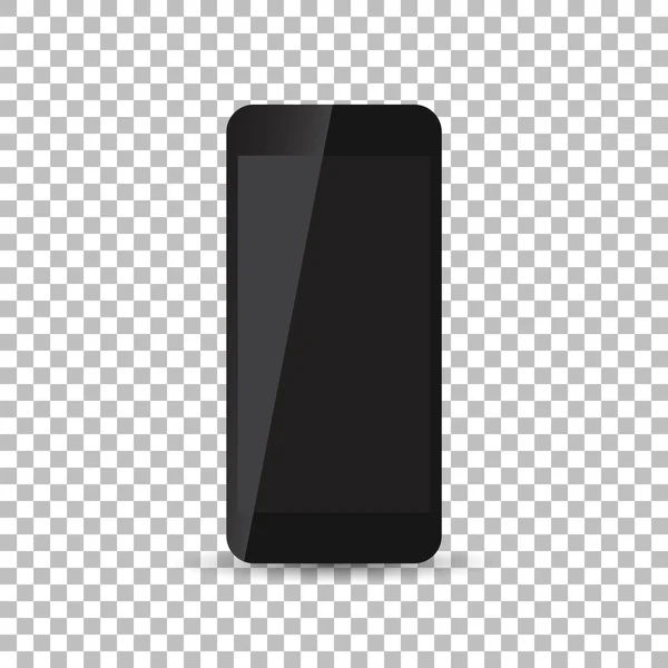 Black realistic smartphone icon on isolated background. Modern simple flat telephone. Vector illustration. — Stock Vector