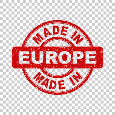Europe kırmızı pul yaptı. Vektör illüstrasyon izole arka plan üzerinde