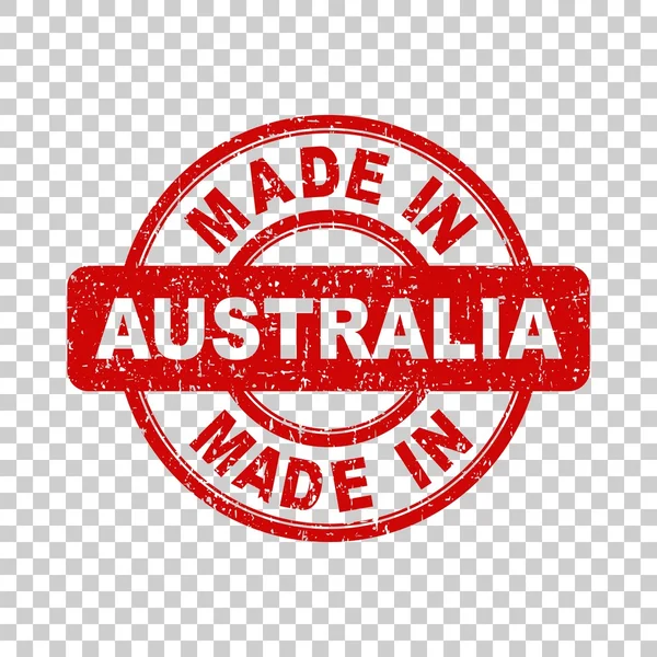 Made in Australia red stamp. Vector illustration on isolated background — Stock Vector