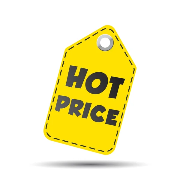 Tag pendurado preço quente. Ilustração vetorial —  Vetores de Stock