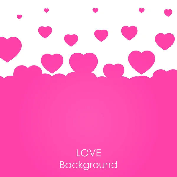 Flying heart background. Love vector illustration. Valentine day — Stock Vector