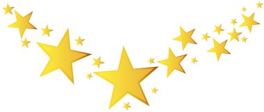 Soyut düşen yıldız vektör. Beyaz zemin üzerine altın christmas illüstrasyon yıldız