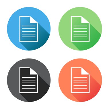 Belgeyi simge vektör düz tasarlamak. İzole belgeler simgesi. Kağıt sayfa grafik tasarım piktogram