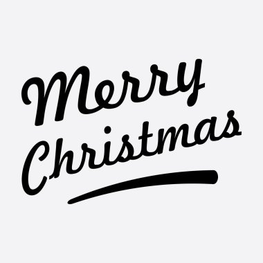 Beyaz arka plan üzerinde neşeli Noel metin. Vektör çizim