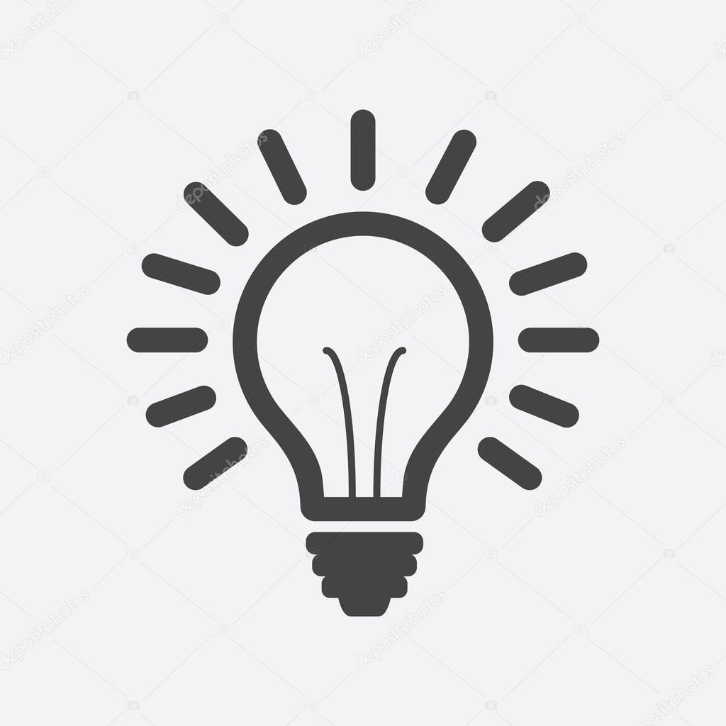 Download Ampoule ligne icône vecteur, isolé sur fond blanc. Signe ...