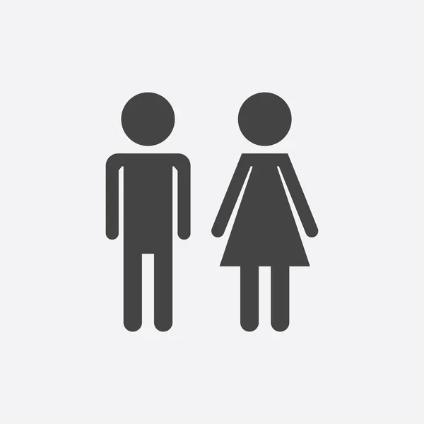 흰색 배경 벡터 남자와 여자 아이콘입니다. 현대 평면 그림입니다. 웹 사이트 디자인에 대 한 간단한 평면 기호. — 스톡 벡터
