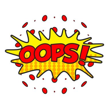 Ayy komik ses efektleri. Vektör çizim ses kabarcık konuşma word ve komik karikatür ifade ile geliyor.