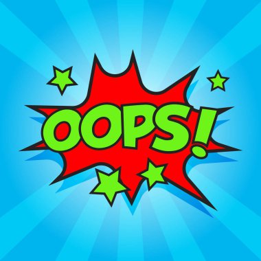 Ayy komik ses efektleri. Vektör çizim ses kabarcık konuşma word ve komik karikatür ifade ile geliyor.