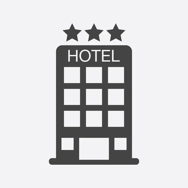 Icono del hotel aislado sobre fondo blanco. Pictograma plano simple para negocios, marketing, concepto de Internet. Símbolo vectorial moderno de moda para el diseño del sitio web o aplicación móvil . — Vector de stock