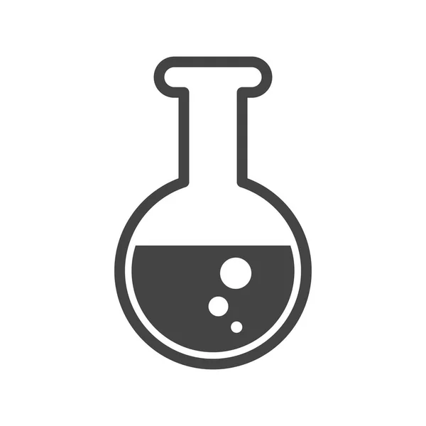 Icono del pictograma del tubo de ensayo químico. Equipo químico de laboratorio aislado sobre fondo blanco. Frascos de experimentos para experimentos científicos. Símbolo de vector moderno de moda. Ilustración plana simple — Archivo Imágenes Vectoriales