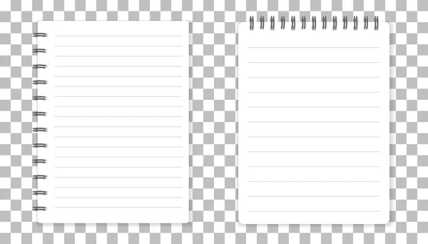 Реалистичный шаблон блокнота со спиралью. Blank cover design. Дневник школьного бизнеса. Тетрадь для офиса на изолированном фоне — стоковый вектор