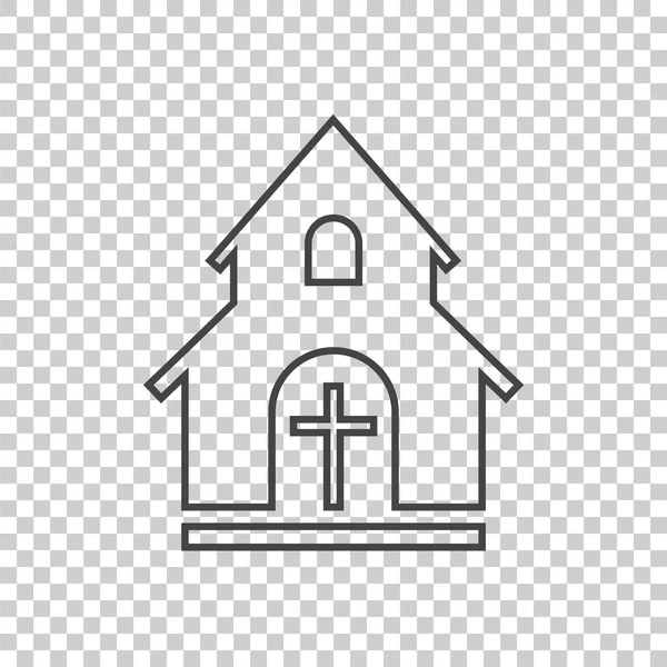 Lijn kerk heiligdom vector illustratie pictogram. Eenvoudige vlakke pictogram voor business, marketing, mobiel, internet op geïsoleerde achtergrond — Stockvector