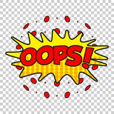 Ayy komik ses efektleri. Vektör çizim ses kabarcık konuşma word ve komik karikatür ifade ile geliyor.