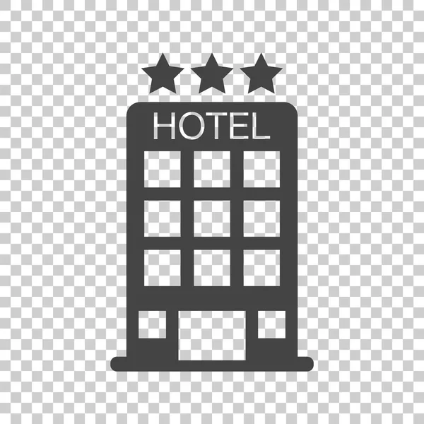 Hotel pictogram op geïsoleerde achtergrond. Eenvoudige vlakke pictogram voor business, marketing, internet concept. Trendy moderne vector symbool voor het ontwerp van de website of mobiele app. — Stockvector