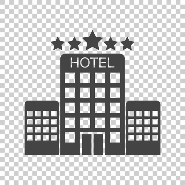 Hotelsymbol auf isoliertem Hintergrund. einfaches flaches Piktogramm für Business, Marketing, Internetkonzept. trendiges modernes Vektorsymbol für Websitedesign oder mobile App. — Stockvektor