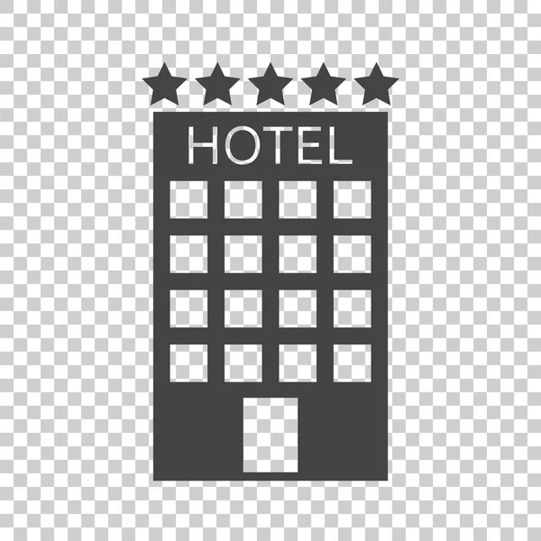 Icono del hotel sobre fondo aislado. Pictograma plano simple para negocios, marketing, concepto de Internet. Símbolo vectorial moderno de moda para el diseño del sitio web o aplicación móvil . — Vector de stock