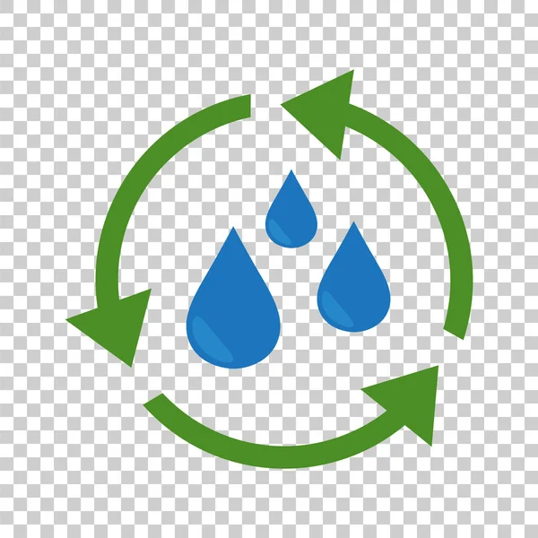 Wasserkreislauf-Symbol. flache Vektorabbildung — Stockvektor