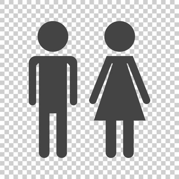 Vector hombre y mujer icono sobre fondo aislado. Pictograma plano moderno. Símbolo plano simple para el diseño del sitio web . — Archivo Imágenes Vectoriales